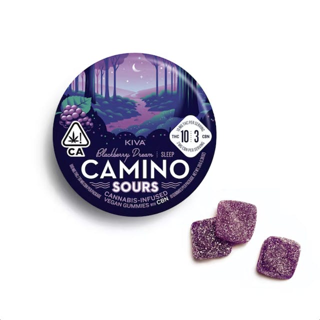 Photograph of product: Blackberry Dream CBN 100mg Camino Gummies - 