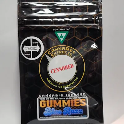 Photograph of product: CANNABEE | Edible | Gummies | Blue Razz | 200mg