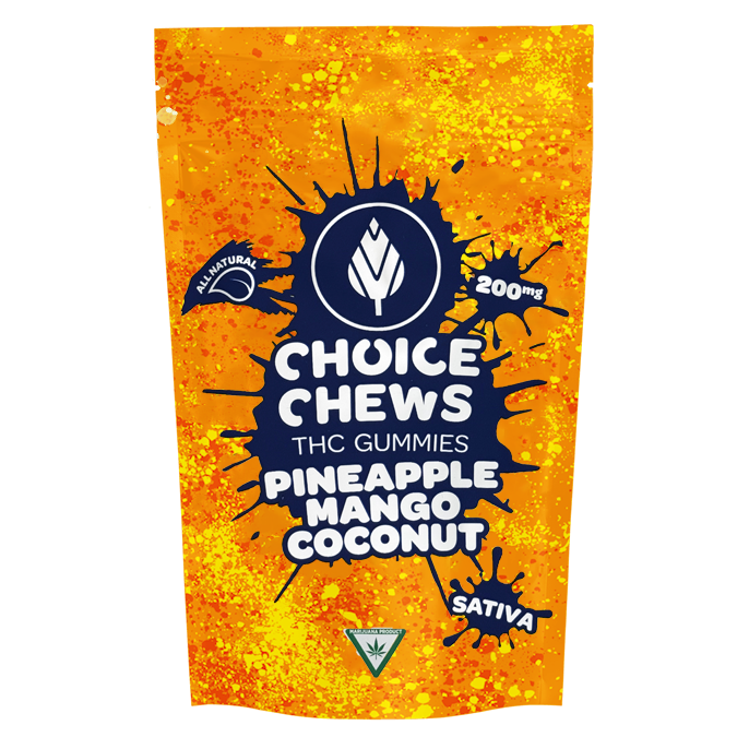Photograph of product: Choice Pineapple Mango Coconut Oui'd Soft Chews 200mg Rec