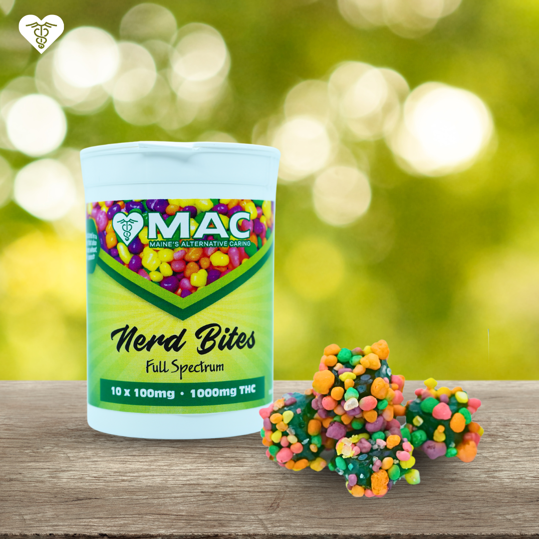 Photograph of product: MAC Nerd Bites 10x100mg- 1,000mg total