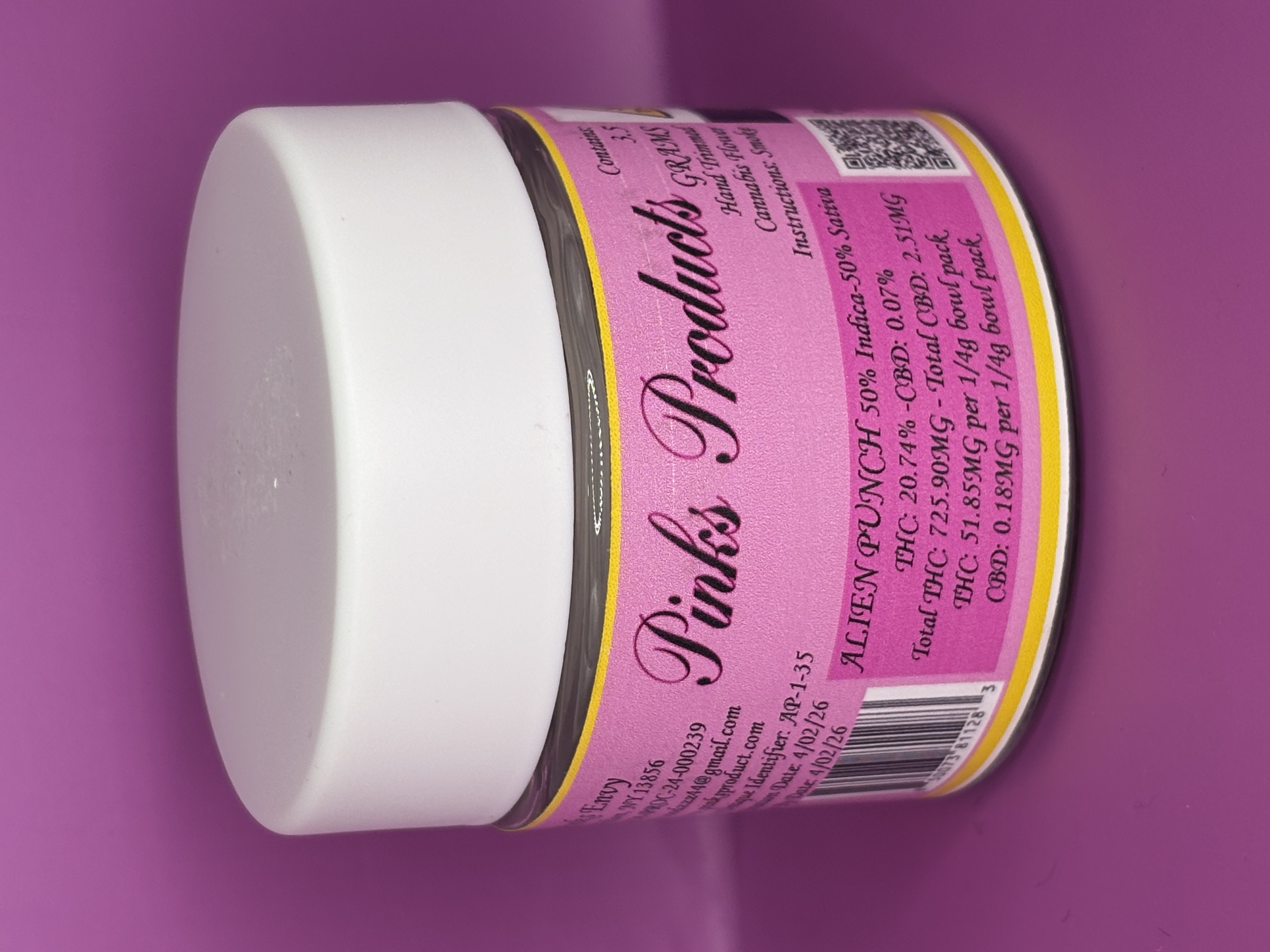 Photograph of product: Pinks Products | Alien Punch | 3.5g