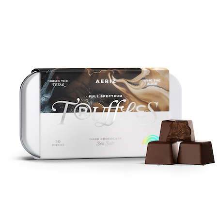Photograph of product: Aeriz Sea Salt (H) Chocolate Truffles 10mg 10pk