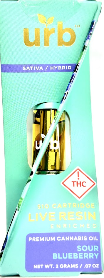 Photograph of product: Sour Blueberry - Live Resin Enriched - Standard 510 Thread