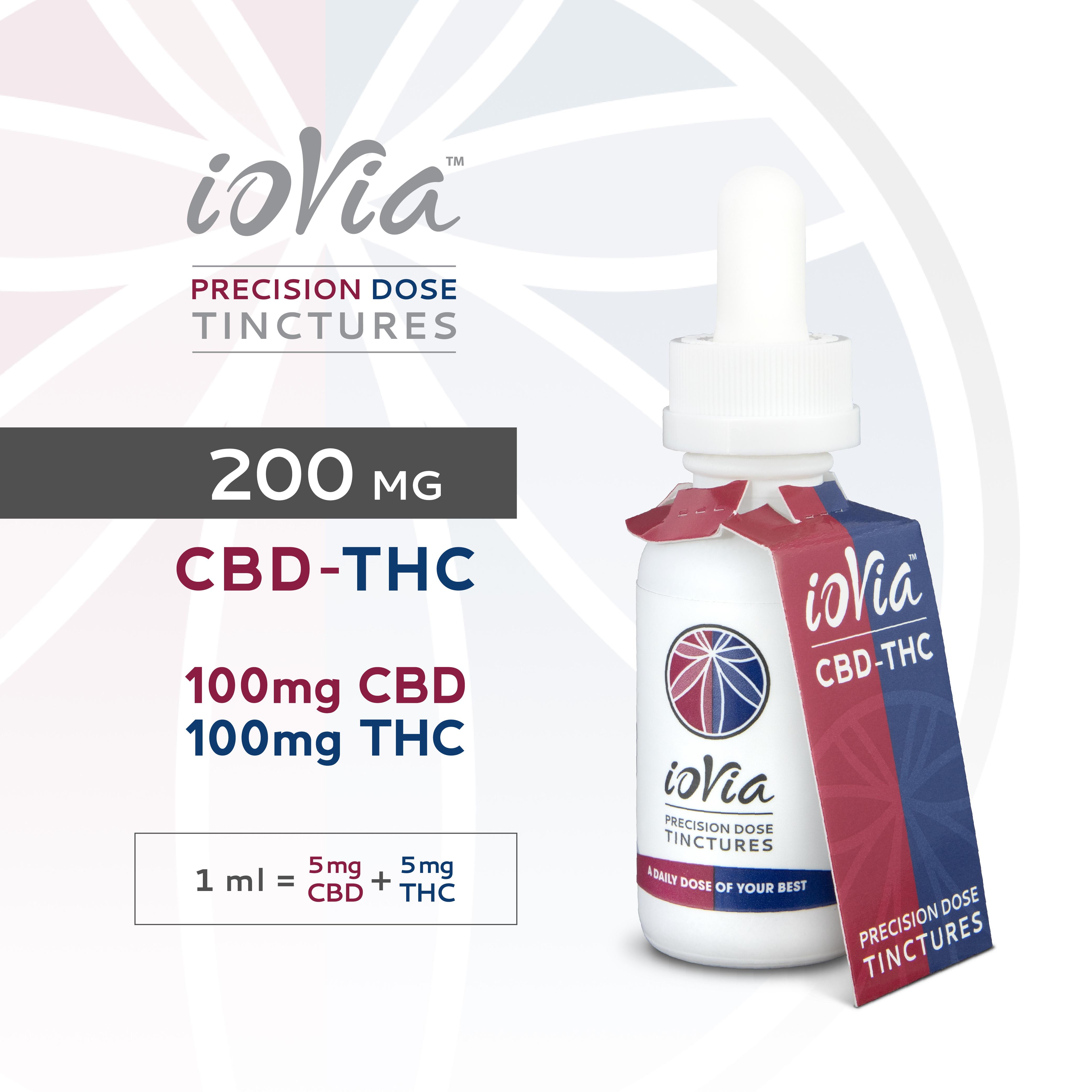 Photograph of Product: Iovia - 1:1 CBD/THC - Tincture - 200mg