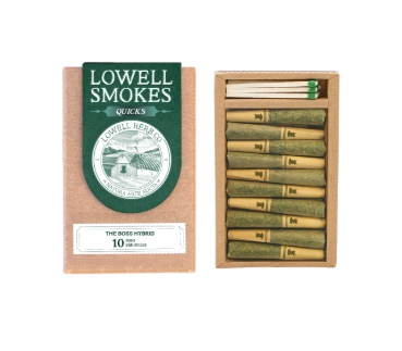 Photograph of product: Lowell Quicks 10pk/3.5g- The Boss (Hybrid Blend)