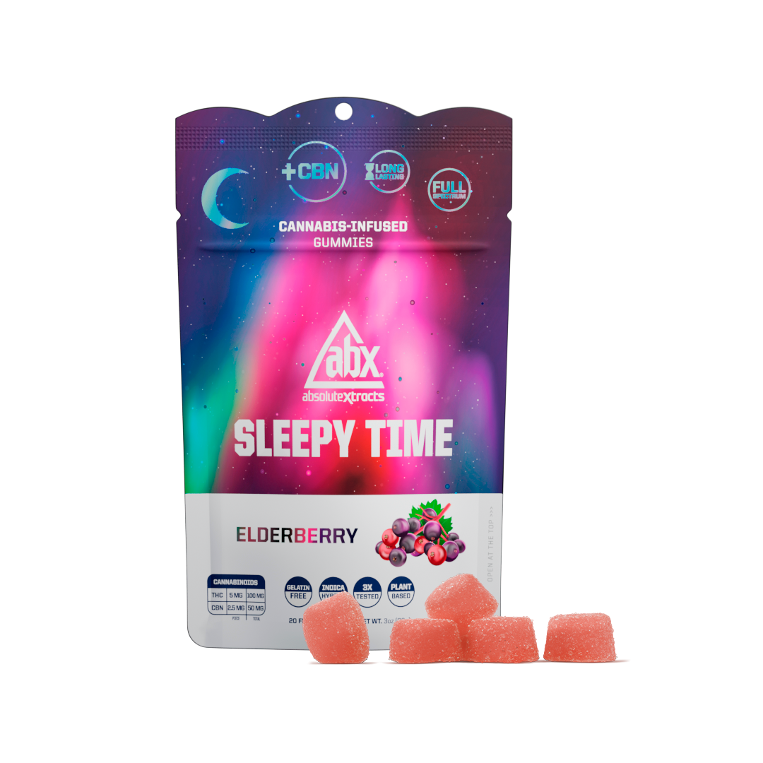 Photograph of product: ABX - 100mg 20ct Sleepy Time Gummies - Elderberry