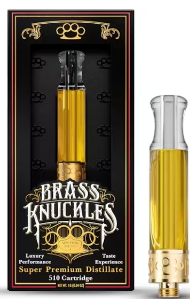 Photograph of product: Brass Knuckles Distillate 510 Cartridge | 1g | Alaskan Thunder F**k