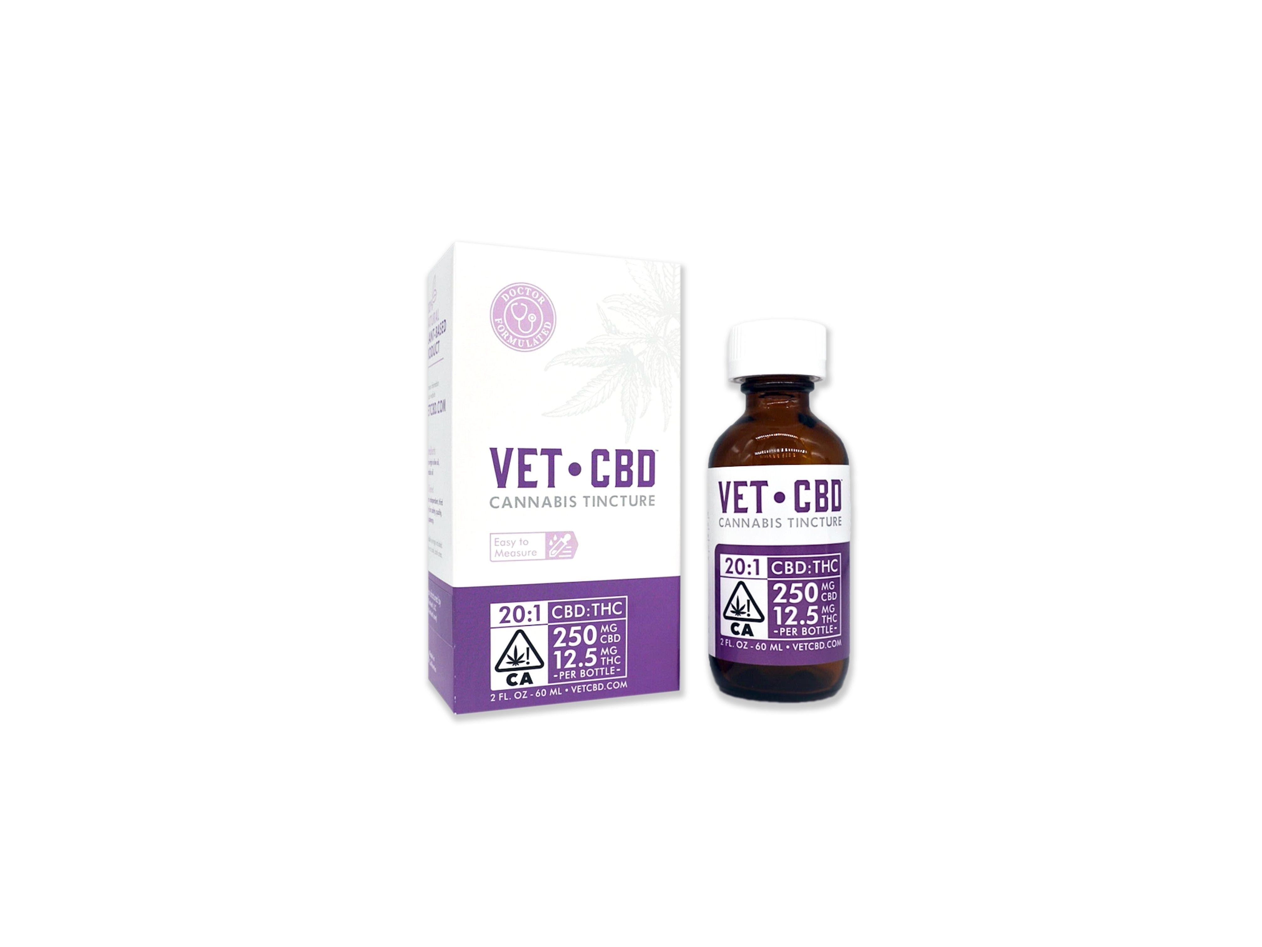 Photograph of product: Vet CBD Tincture Regular Strength 125mg CBD / 6.25mg TH-oui 1oz