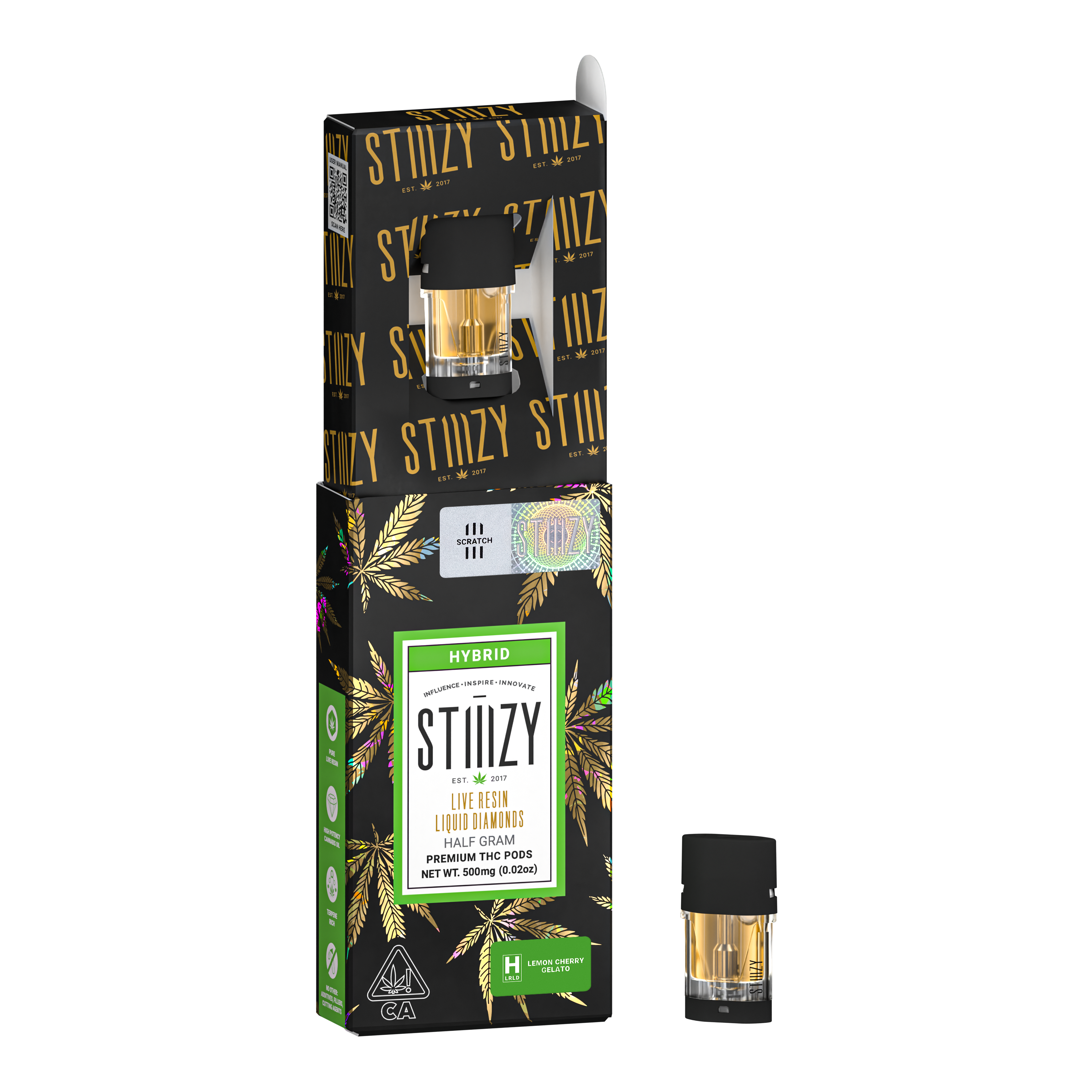 Photograph of product: LEMON CHERRY GELATO .5G LIQUID DIAMOND POD