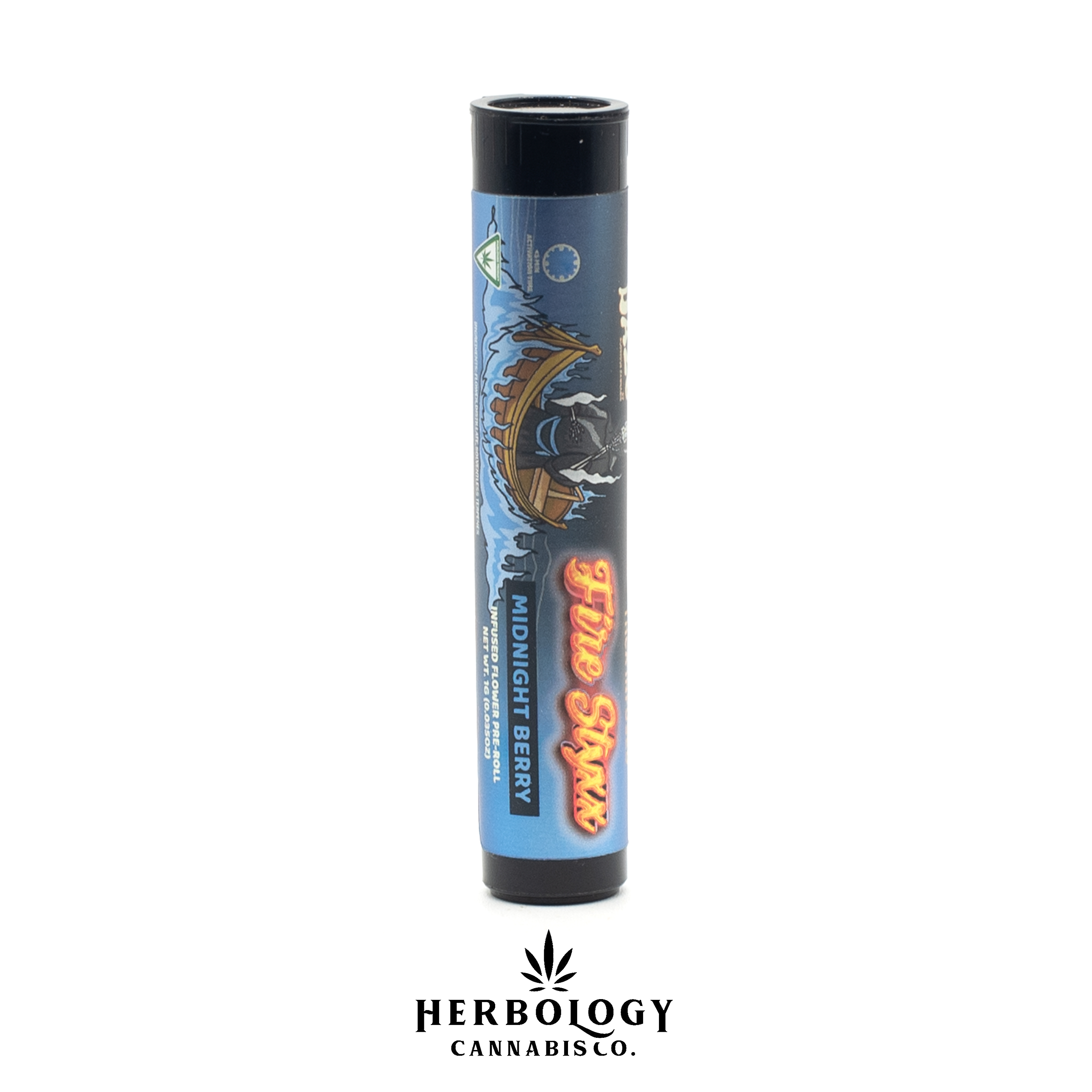 Photograph of product: Fire Styxx | Infused Pre-Roll | Midnight Berry | 1g