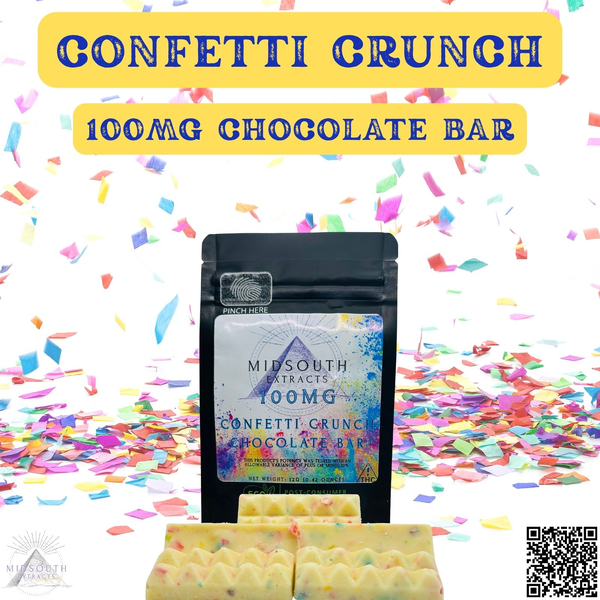 Photograph of product: Confetti Crunch | Chocolate Bar 100mg
