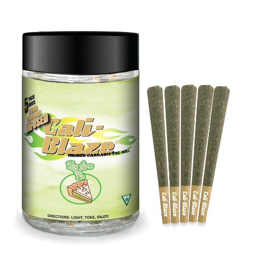 Photograph of product: Cali Blaze - Key Lime Pie 5pk Liquid Diamond Infused Pre-Rolls
