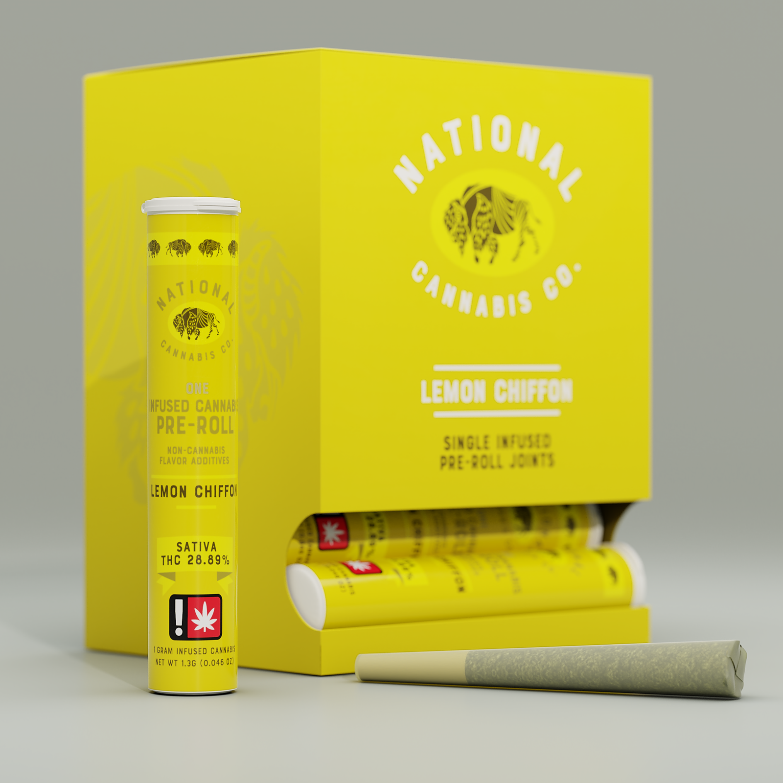Photograph of product: Lemon Chiffon 1g Infused Preroll (NCC)