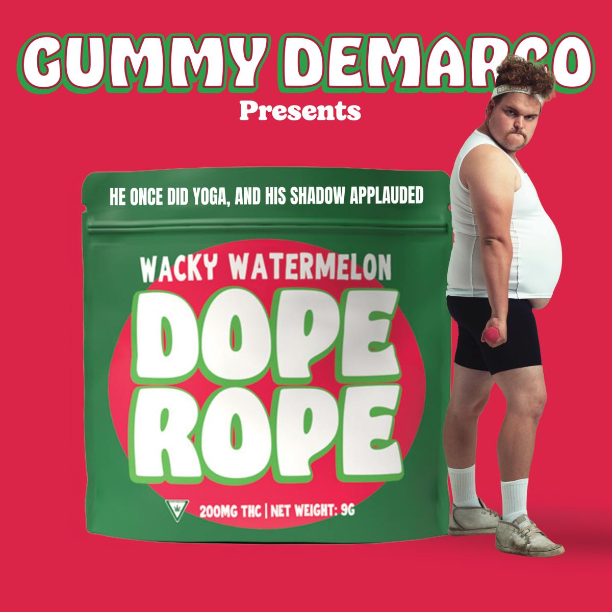 Photograph of product: Dope Rope - Wacky Watermelon - 200mg Gummy