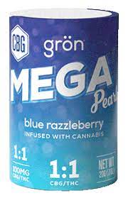 Photograph of product: Gron - 1:1 Blue Razzleberry Mega Pearl | 100mg