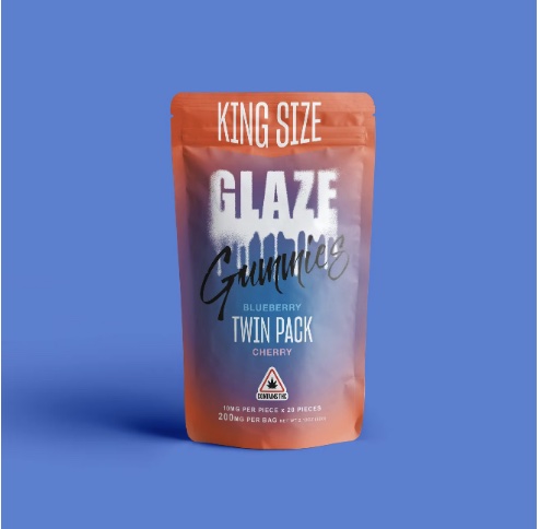 Photograph of product: Twin Pack King Size Blueberry/Cherry 200MG