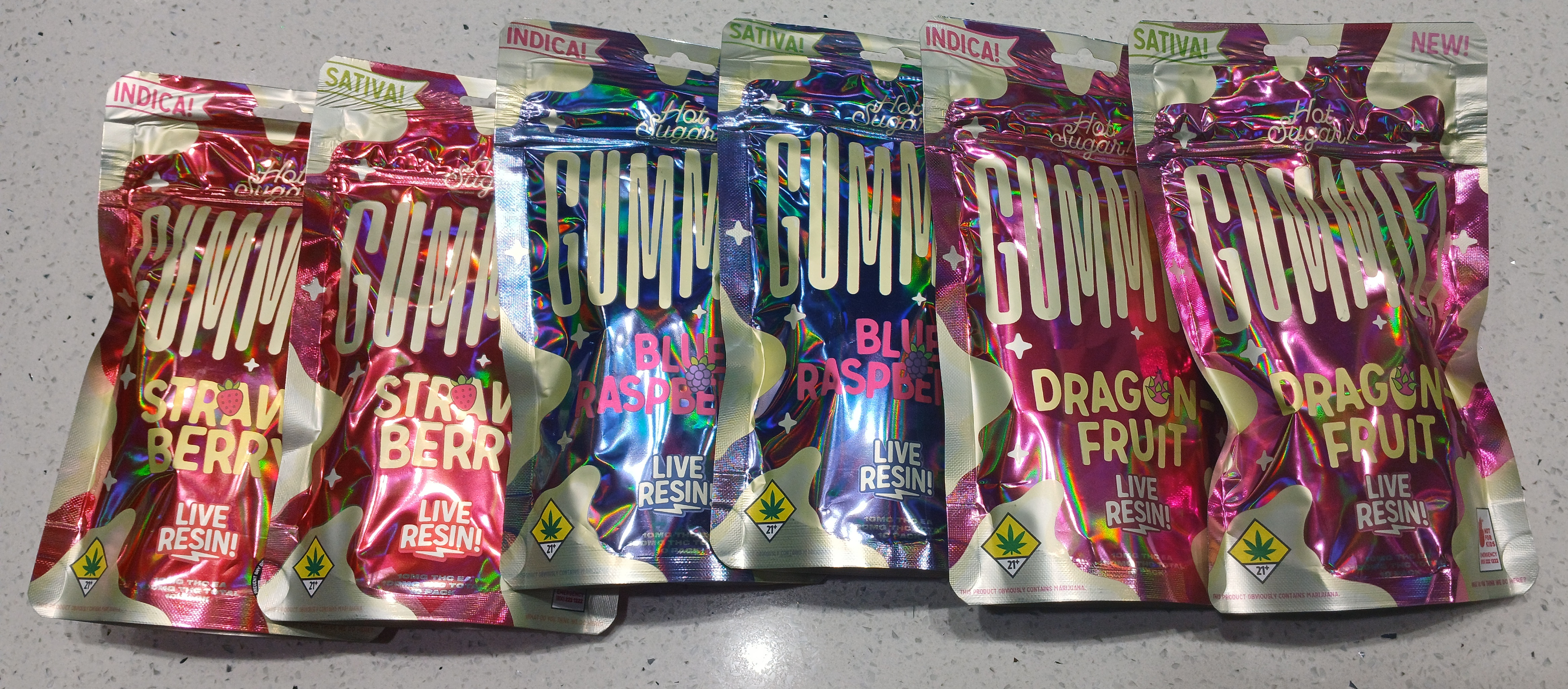Photograph of product: 100mg(10mgx10) | Hot Sugar Gummiez | Watermelon LR (S)