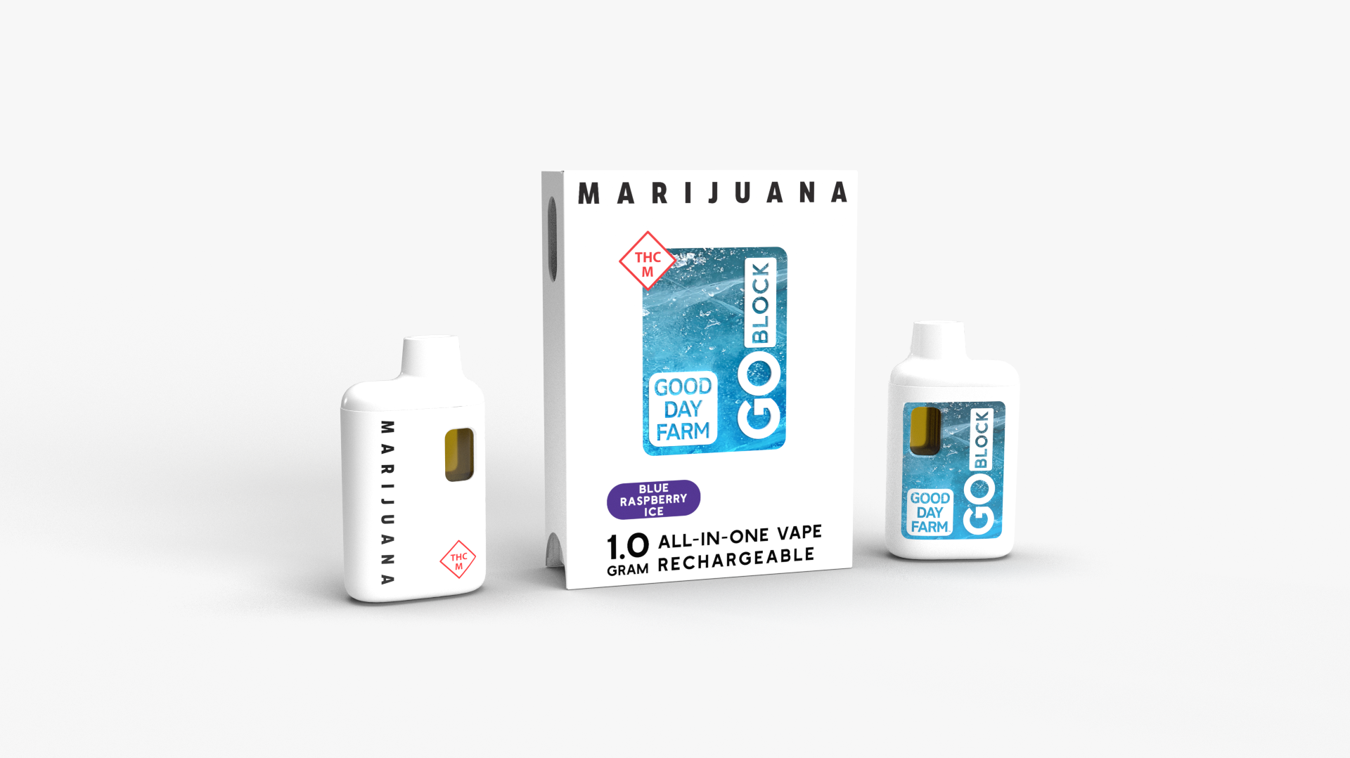 Photograph of product: GDF - GO Block AIO - Blue Raspberry Ice