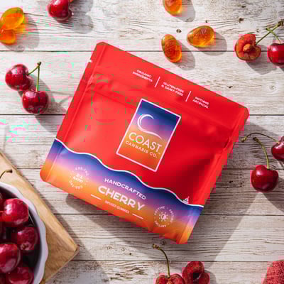 Photograph of product: Gummies - Cherry - 2:1 (CBD:TH-oui) - 20 Pcs - 100mg