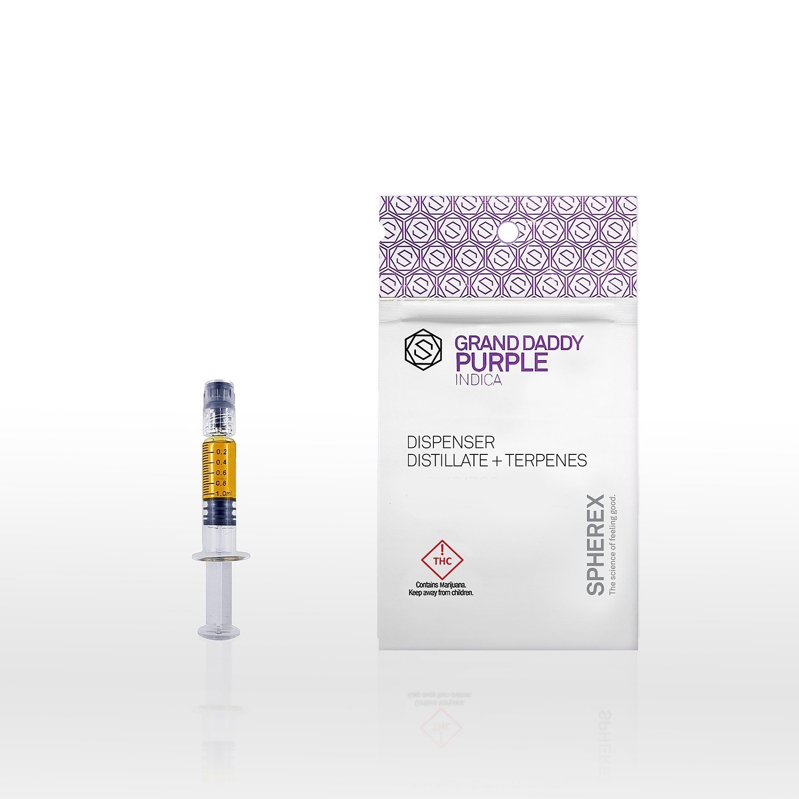 Photograph of product: Spherex Syringe (I) GRAND DADDY PURPLE
