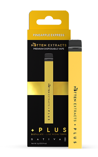 Photograph of product: MITTEN EXTRACTS | PINEAPPLE EXPRESS | Oui'd | 1G | DISPOSABLE