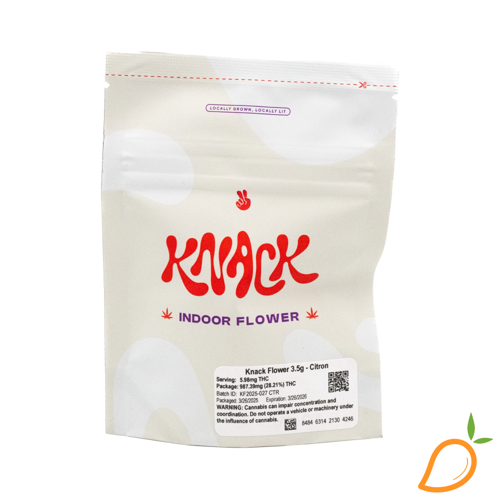 Photograph of product: 3.5g Citron Prepackaged Flower Knack