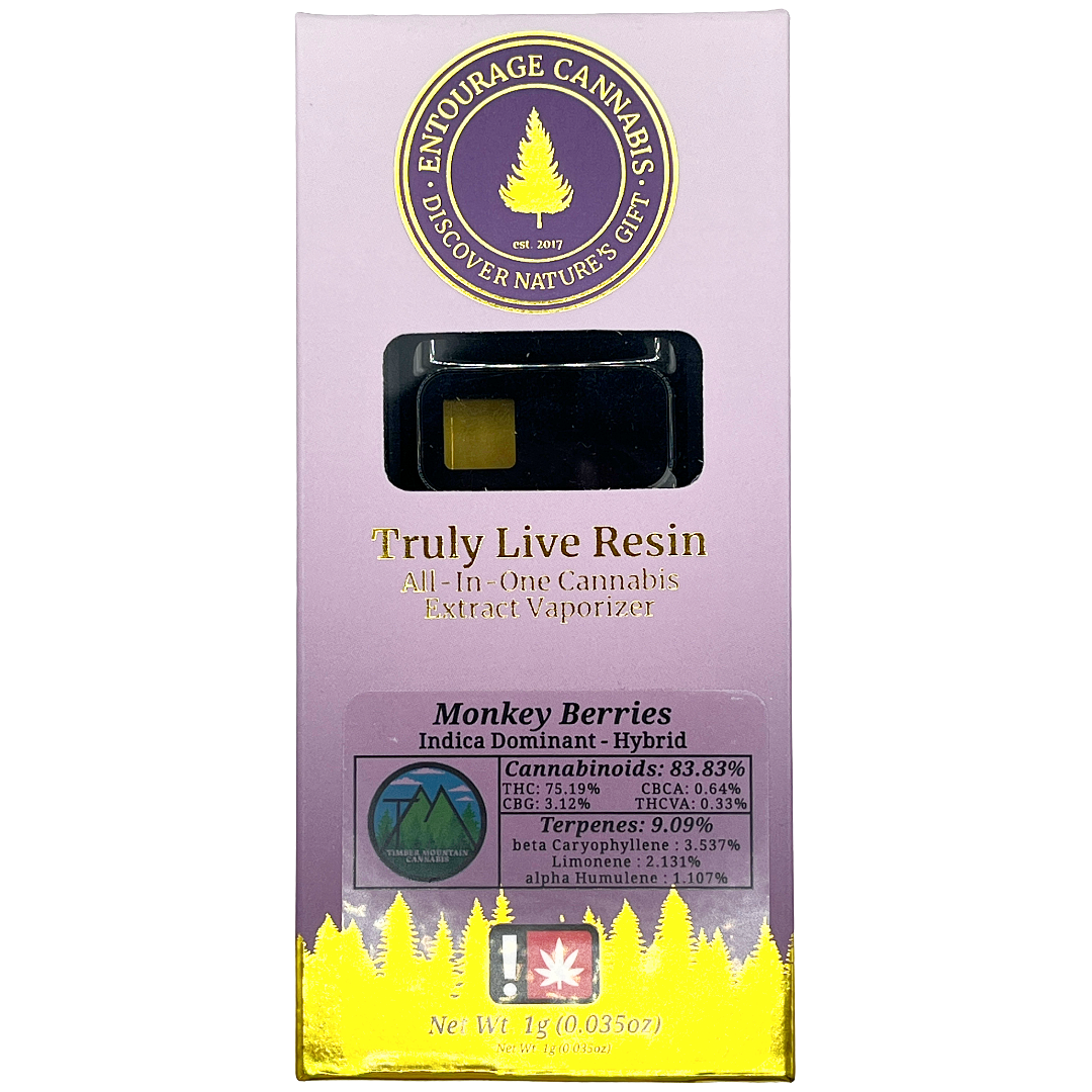 Photograph of product: CBD- Monkey Berries 1G LR Disposable (IH)