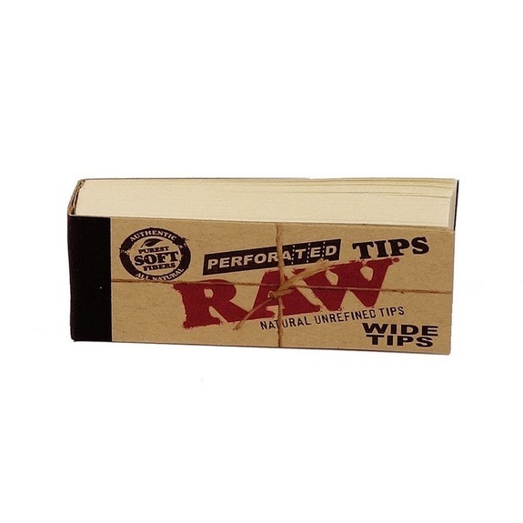 Photograph of product: RAW Perforated Wide Tips 50pk $2