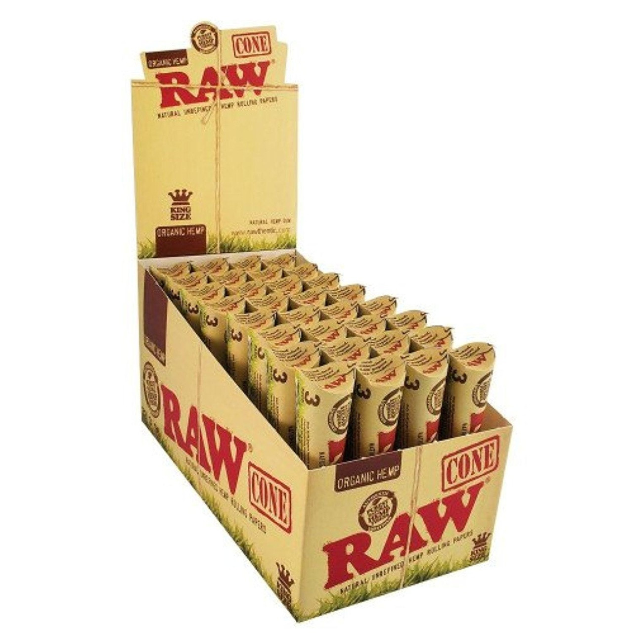 Photograph of product: Raw Organic Hemp King Size Cones 3pk