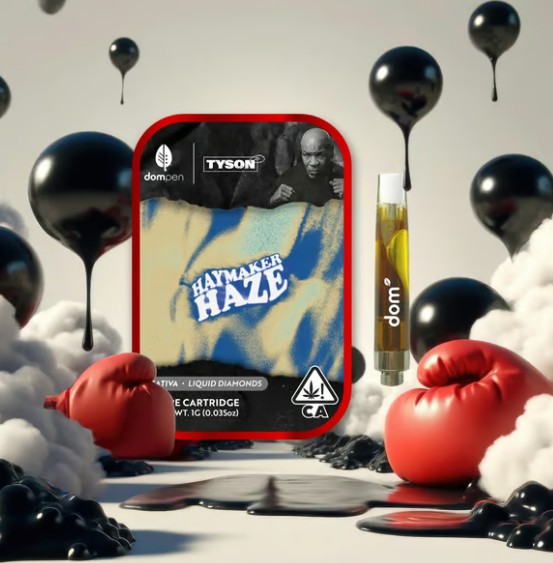 Photograph of product: DOMCART X TYSON | HAYMAKER HAZE (S) | 1G LQD CART.