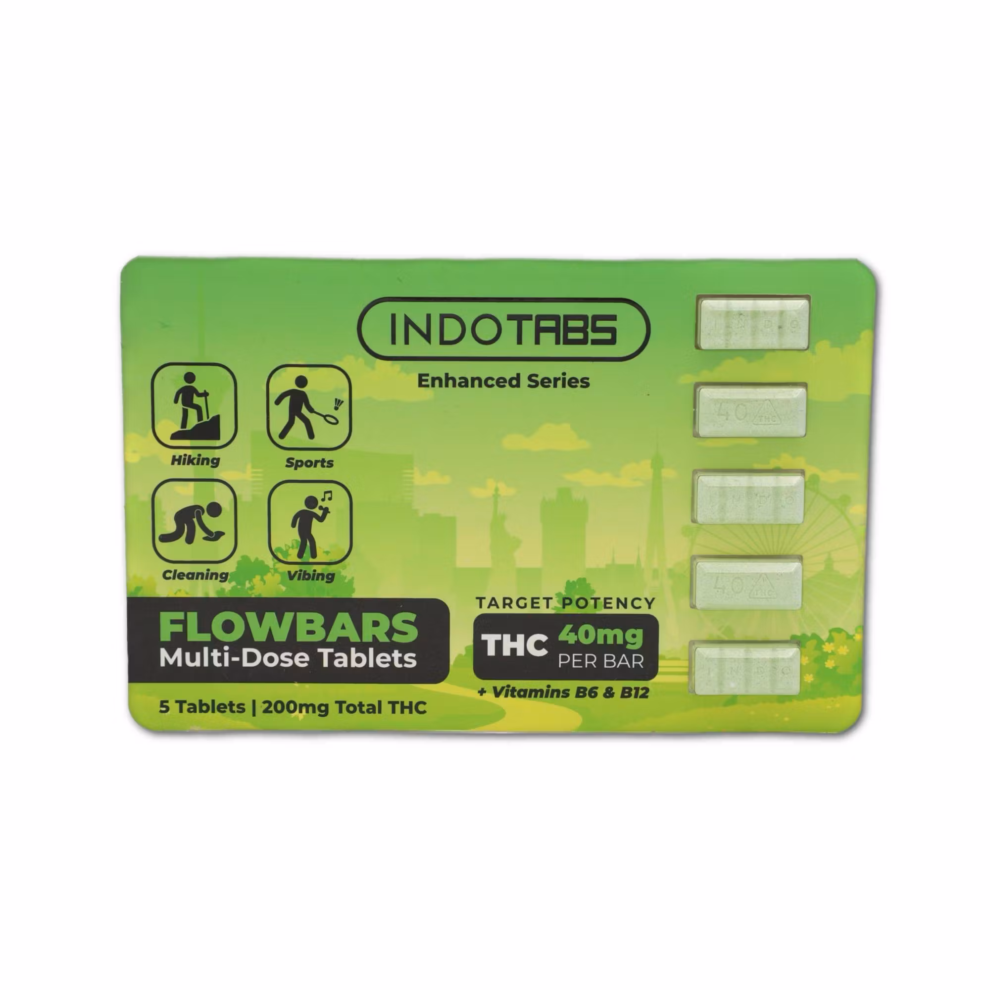 Photograph of product: IndoTabs - Flowbars - 5pk 200mg