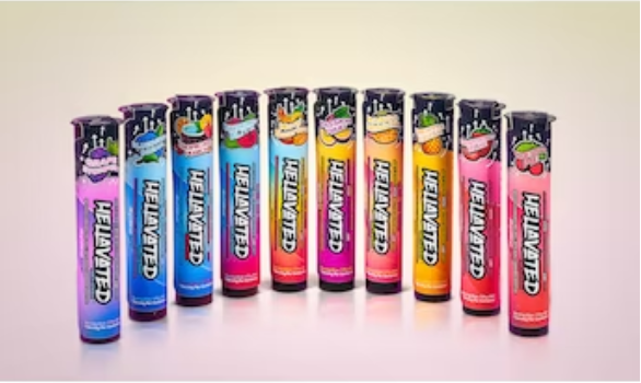 Photograph of product: Hellavated - 5PK .5G - Variety Pack Hybrid Flavored Infused Pre Roll
