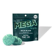 Photograph of product: Pearls |  Baja Blaze MEGA | 100mg Rosin Gummie