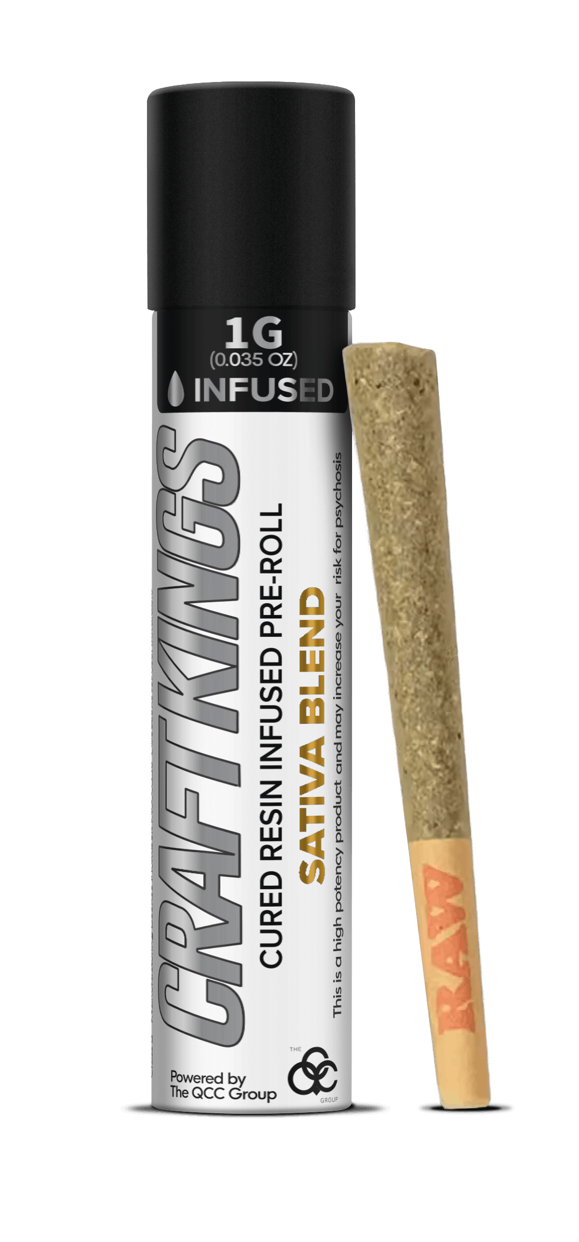 Photograph of product: Craft Kings | Oui'd Blend | Cured Resin Infused Pre-Roll | 1g