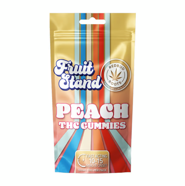 Photograph of product: Fruit Stand Gummies Peach 100mg