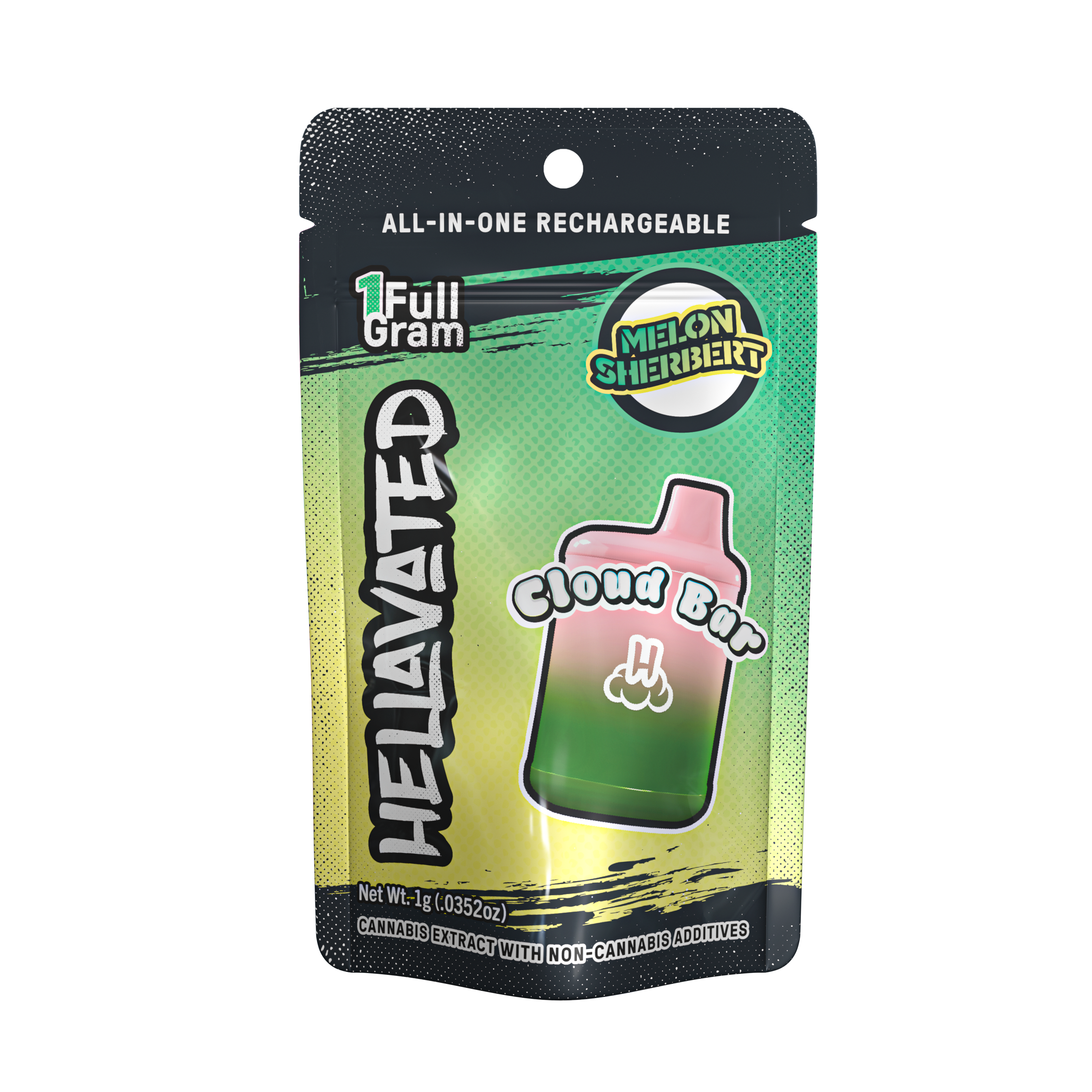 Photograph of product: Melon Sherbert Cloud Bar Rechargeable Disposable | 1g