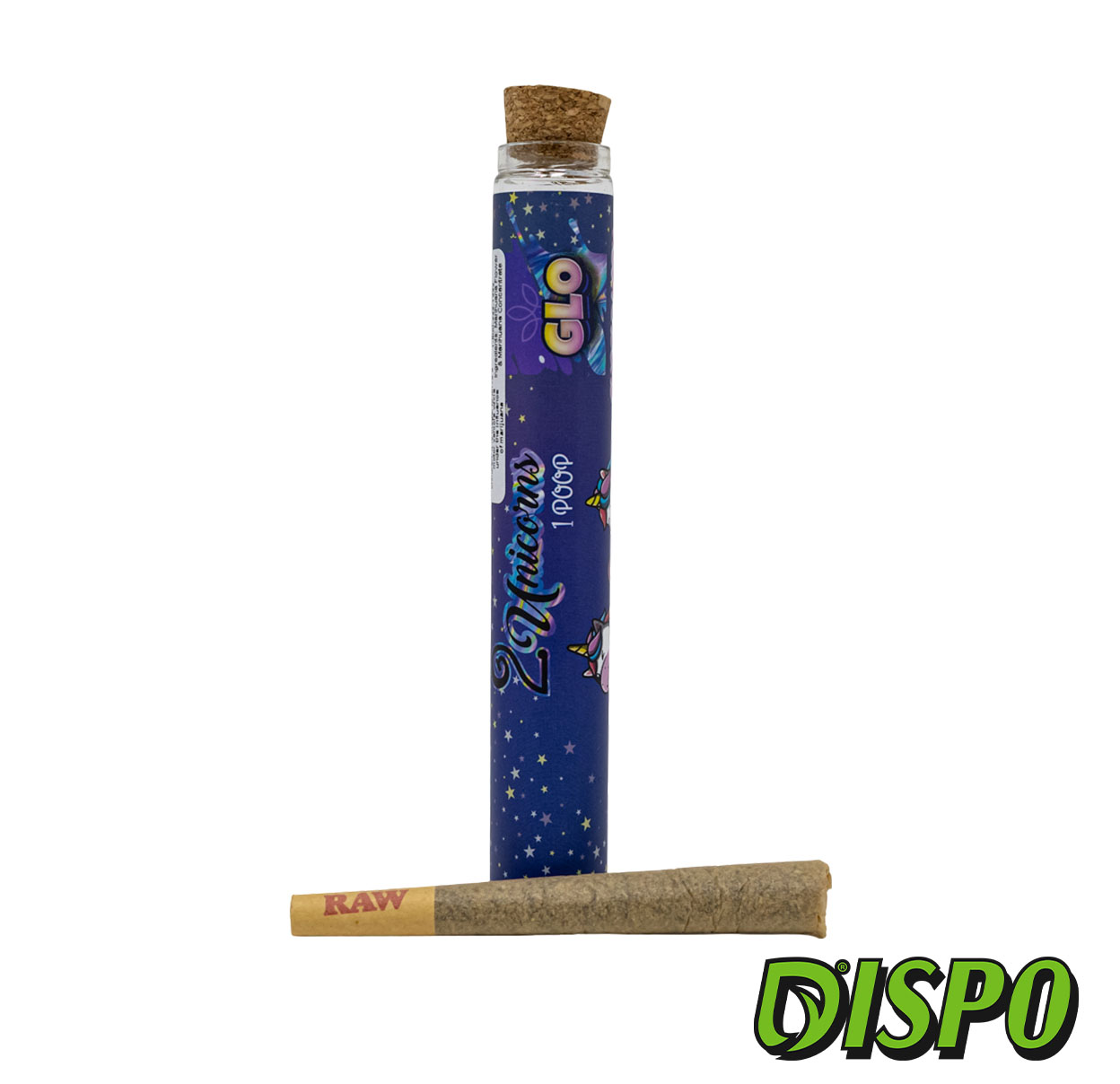 Photograph of product: Glo Farms - 2 Unicorns 1 Poop 1g Bubble au chocolat Infused Pre-Roll