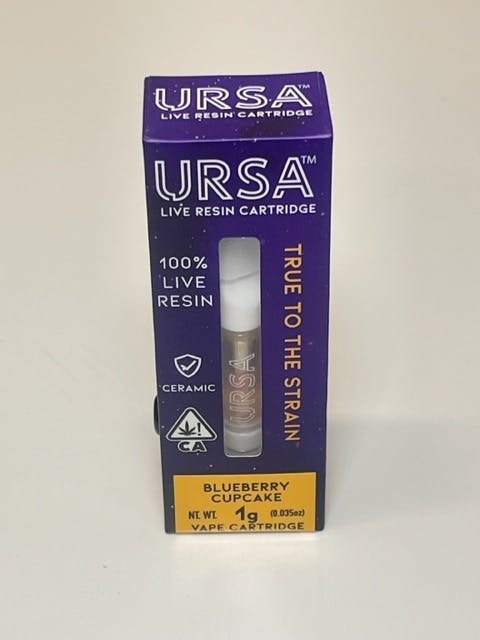 Photograph of product: URSA 1g Blueberry Cupcake Live Resin Cartridge