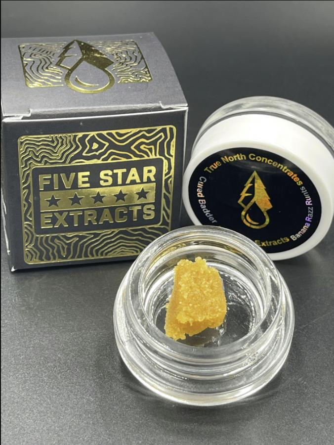Photograph of product: Five Star Extracts Cured Resin - Alien Cookies Badder