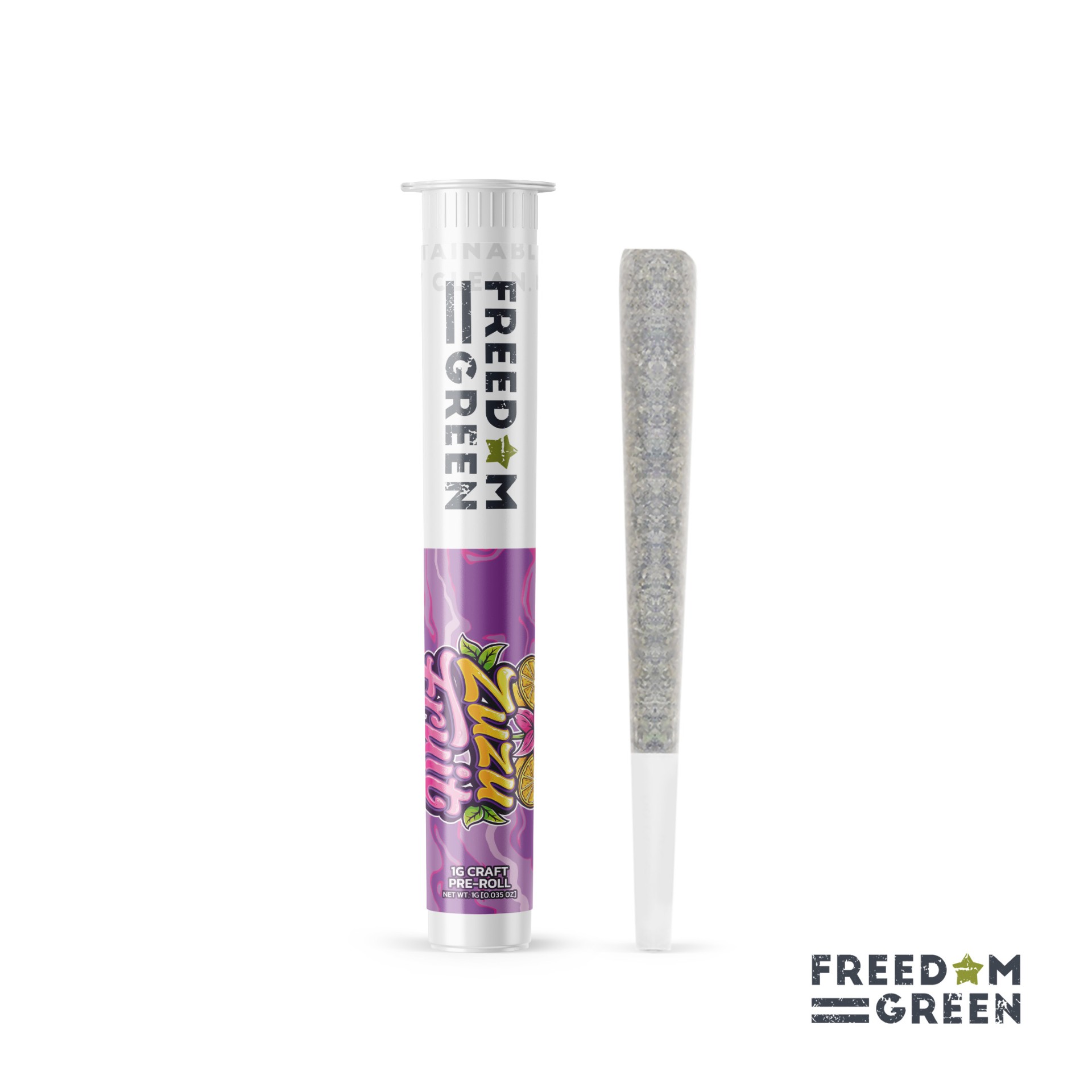 Photograph of product: Freedom Green - ZuZu Fruit - 1g Pre Roll