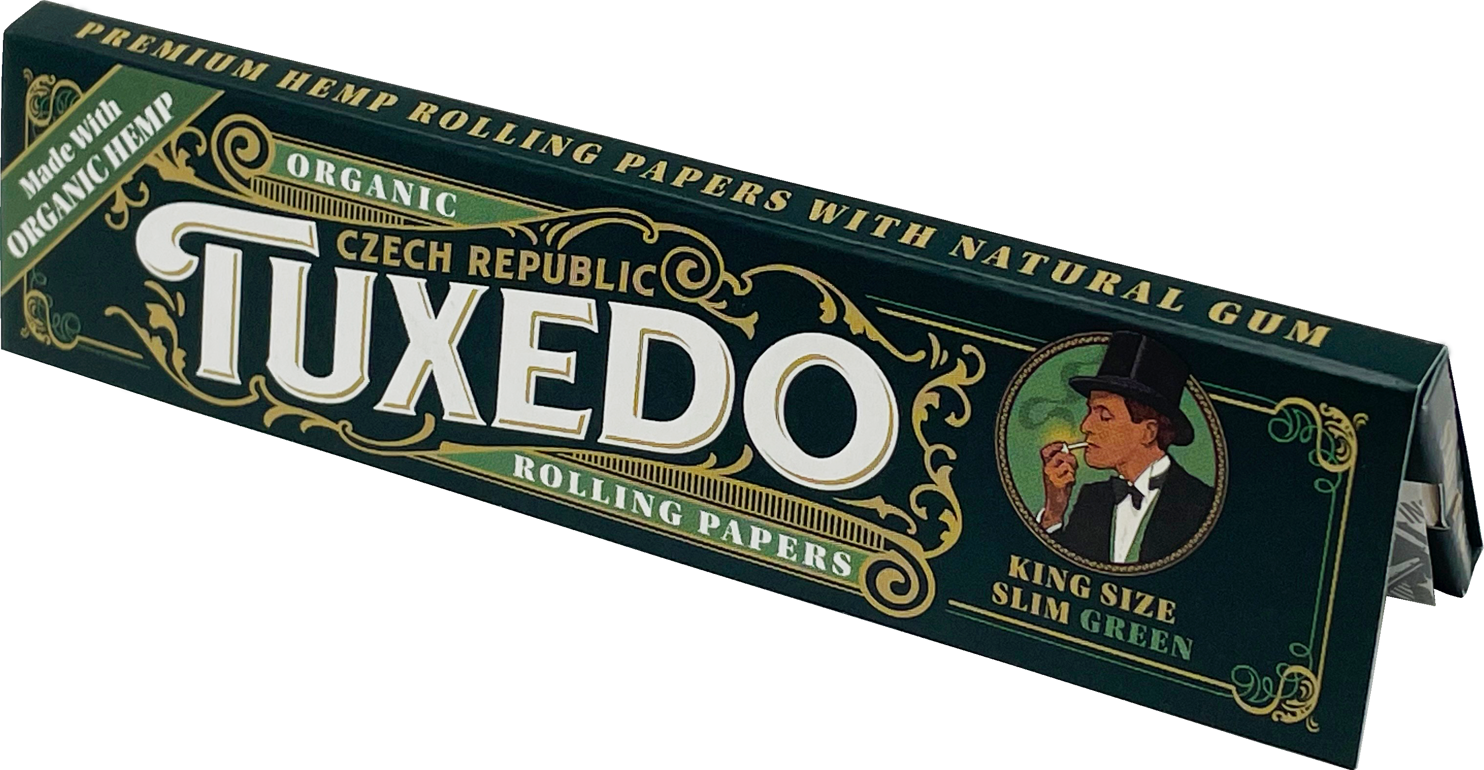 Photograph of product: Tuxedo - King Size Slim Green Papers