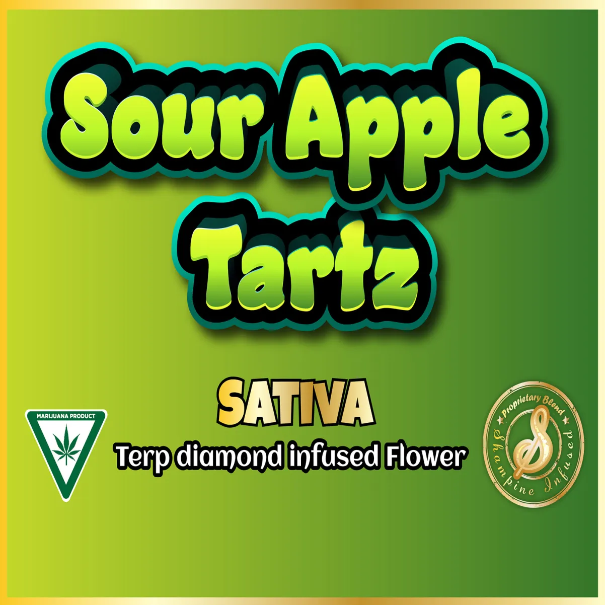 Photograph of product: DELI - Shampine Infused - Sour Apple Tartz - 28g