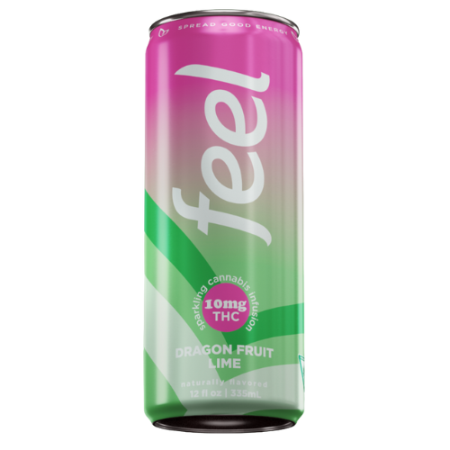 Photograph of product: Feel Dragonfruit Lime Infused Seltzer 10mg TH-oui : 30mg Caffeine