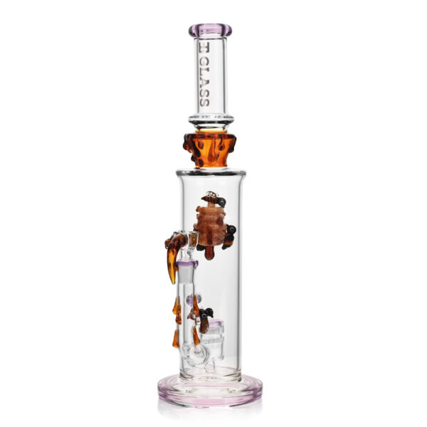 Photograph of product: EG Glass 78 Honeycomb Bee Drip Tube Color: Purple
