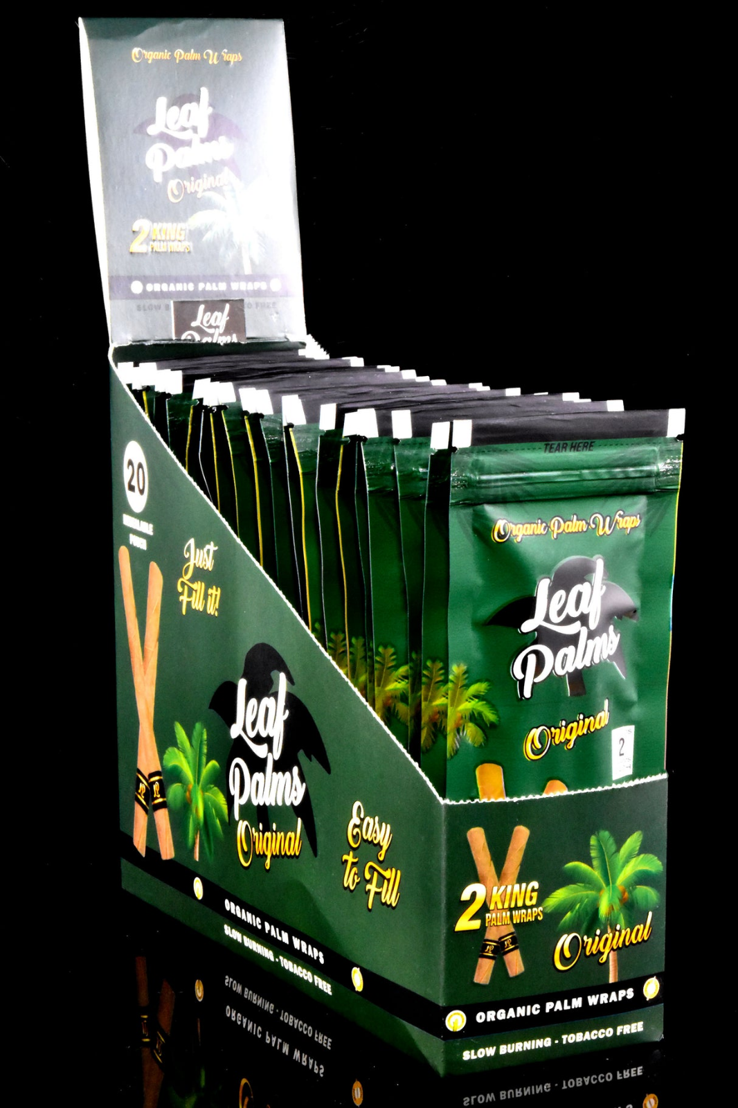 Photograph of product: Leaf Palms Original Organic Palm Wraps 2 Pack