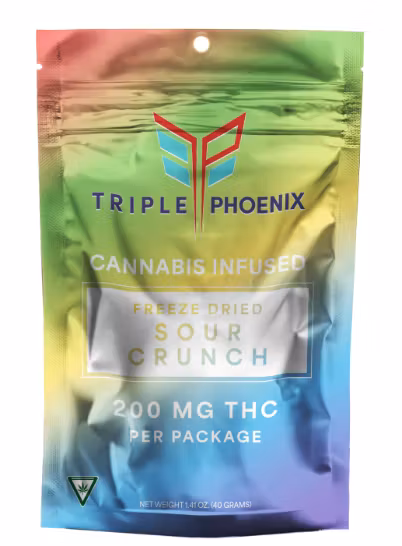 Photograph of product: Sour Crunch Rainbow Puffs | Triple Phoenix