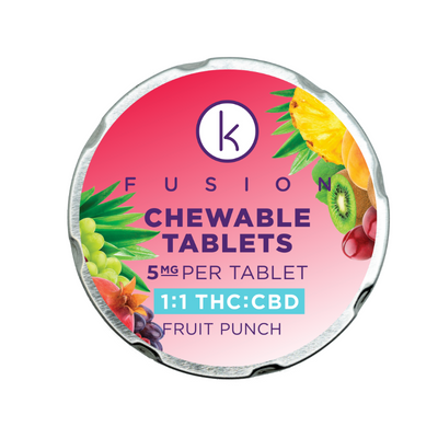 Photograph of product: Fruit Punch 1:1 TH-oui:CBD 4mg Each 80mg Total