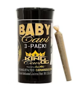 Photograph of product: Caviar Gold Lighting OG .5g Infused Preroll 3pk