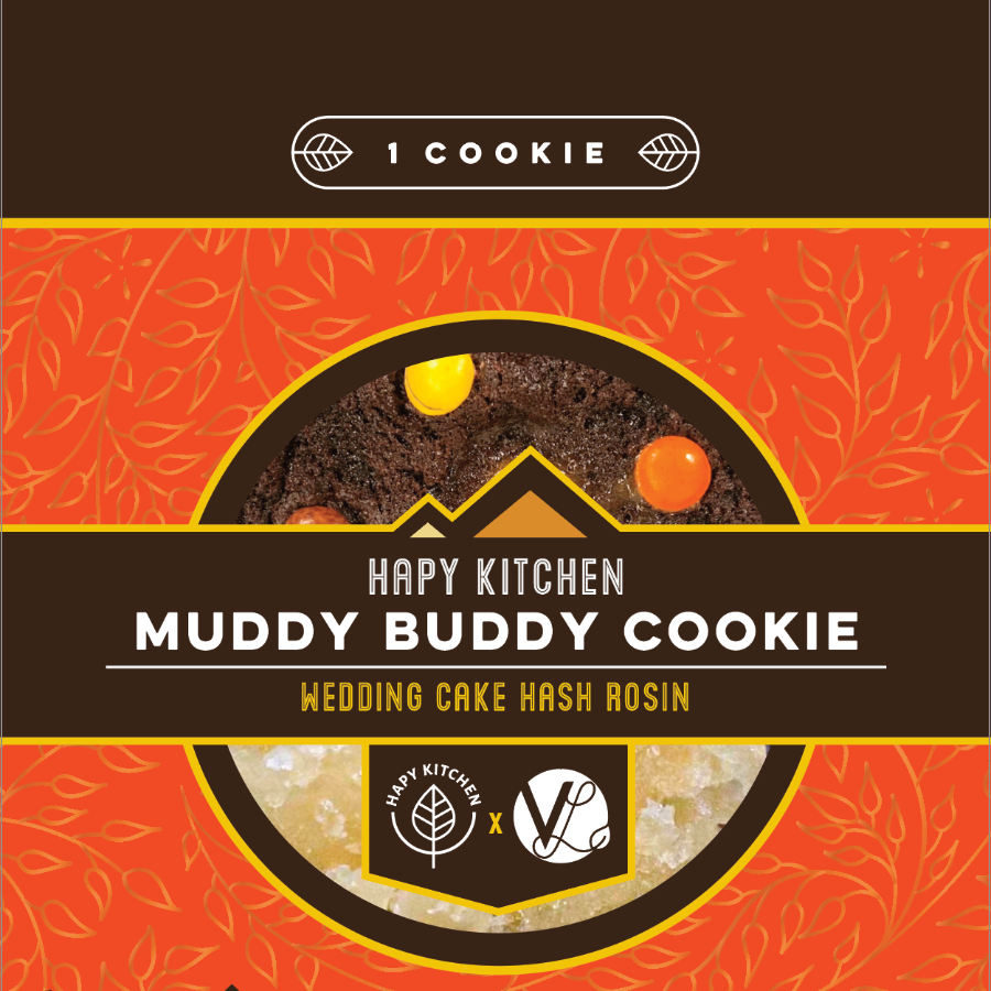 Photograph of product: Cookie - TF - Hapy Kitchen - 100mg Muddy Buddy Cookie (Wedding Cake au chocolat Rosin)