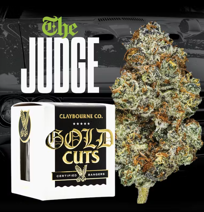 Photograph of product: CLAYBOURNE - Flower - The Judge - Gold Cuts - 3.5G